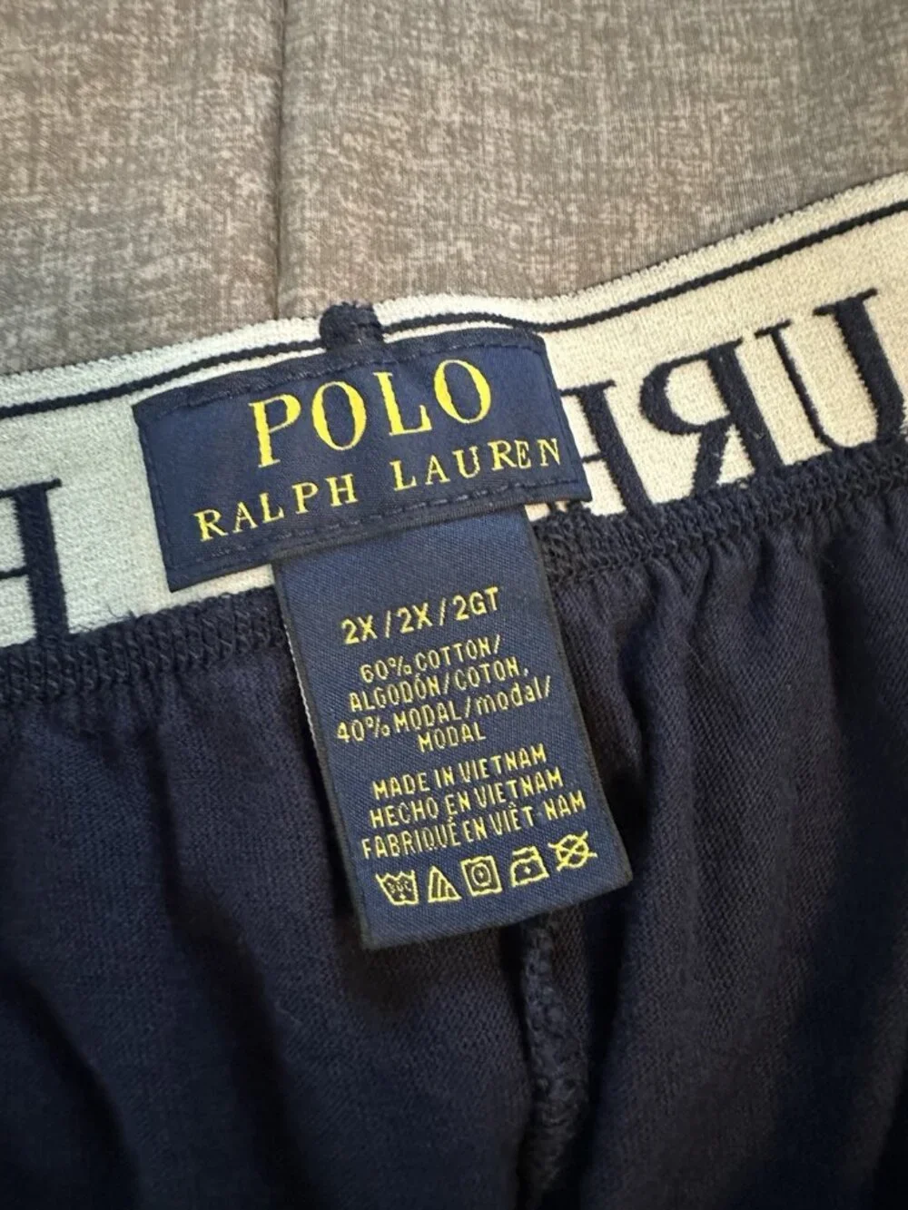 Polo Ralph Lauren Mens PJ Pajama Lounge Pants 2X Blue Cotton Modal Pony Logo